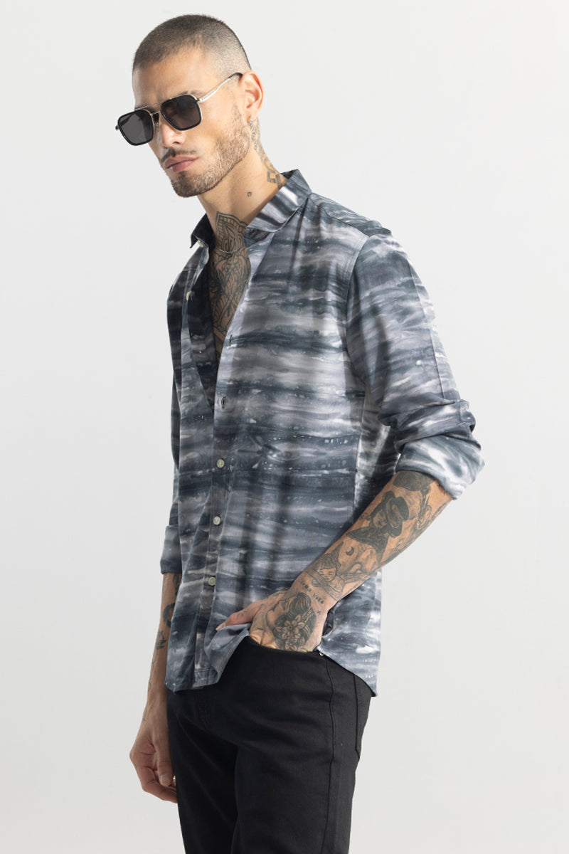 Muslin Tie Dye Grey Shirt