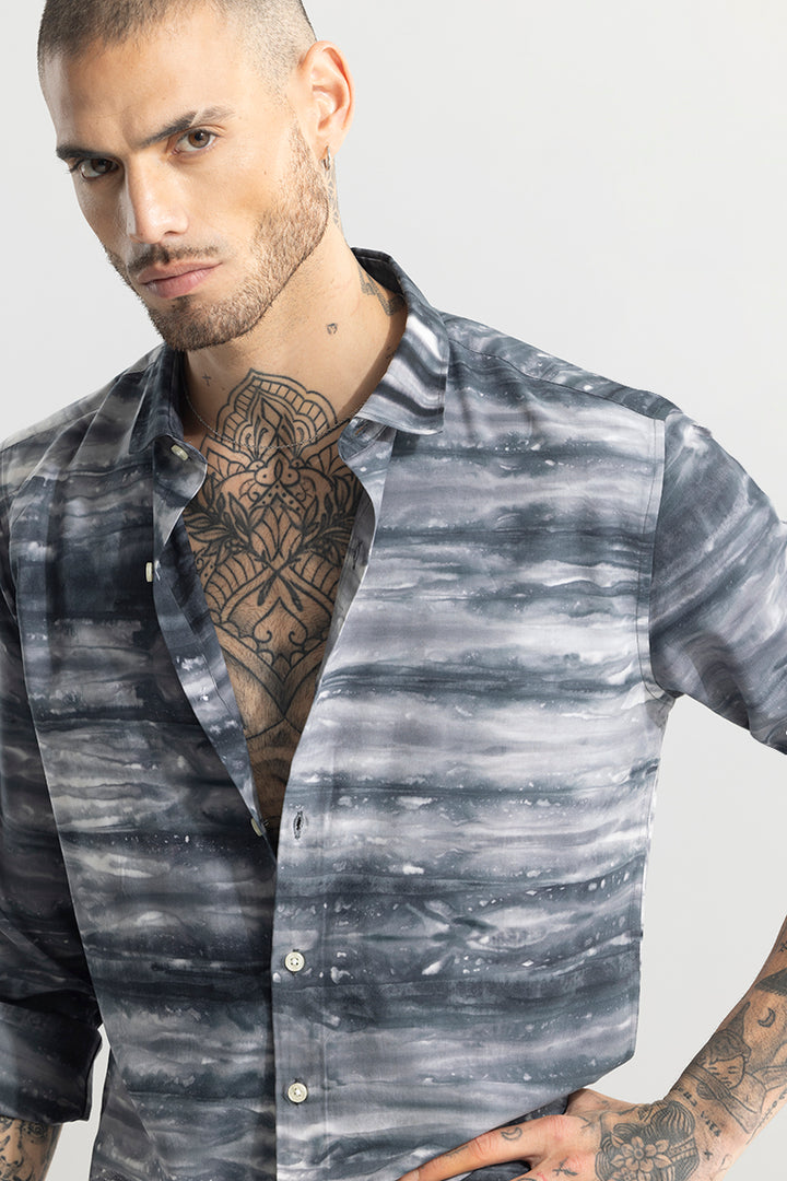 Muslin Tie Dye Grey Shirt