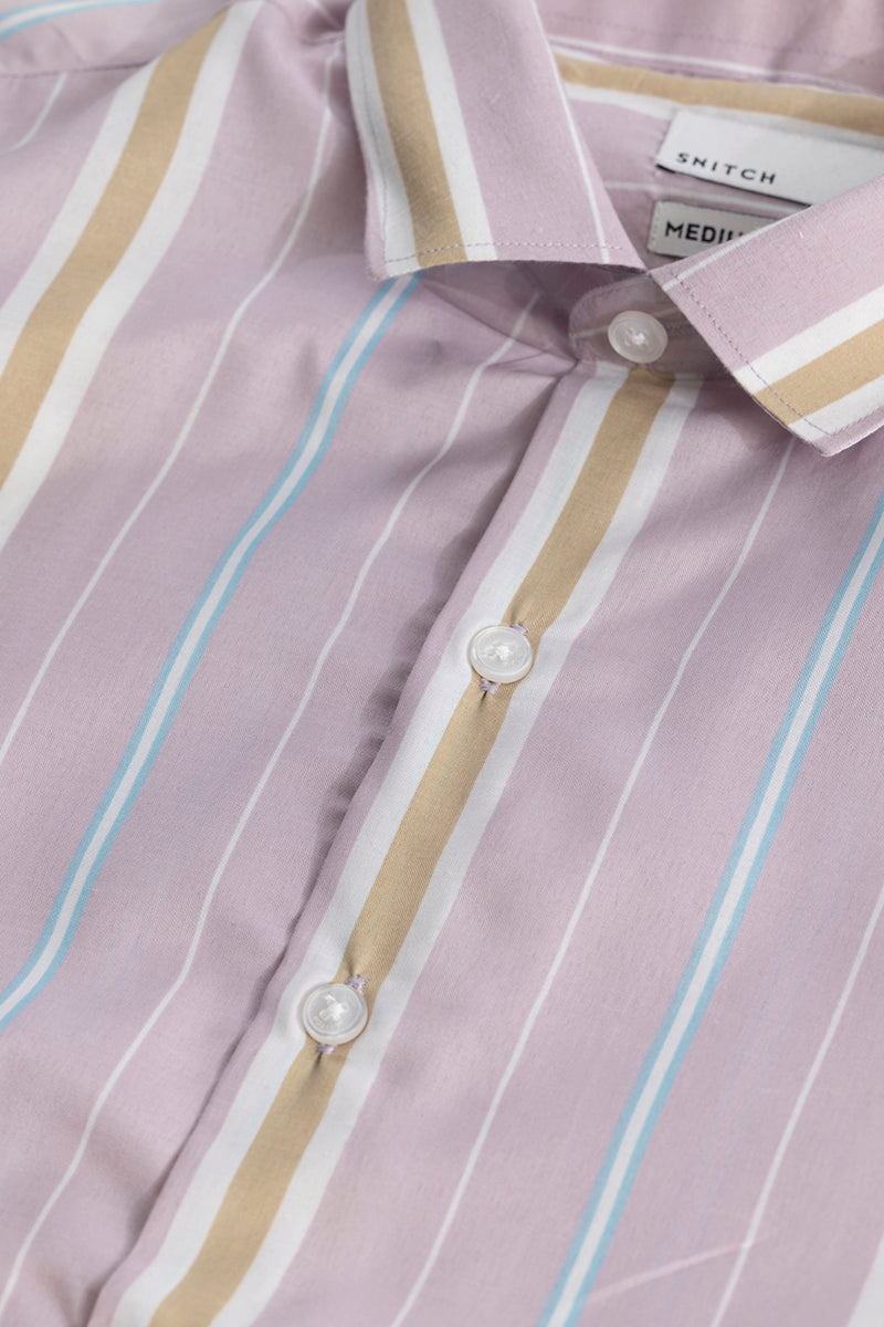 Mullti Cord Purple Stripe Shirt