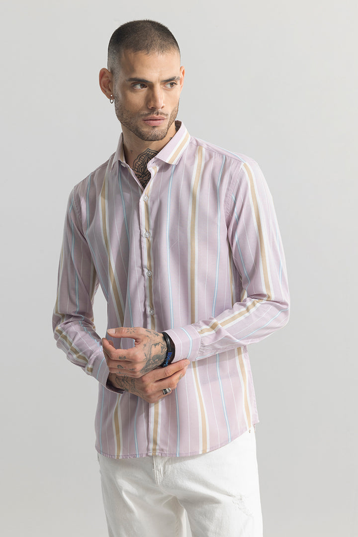 Mullti Cord Purple Stripe Shirt