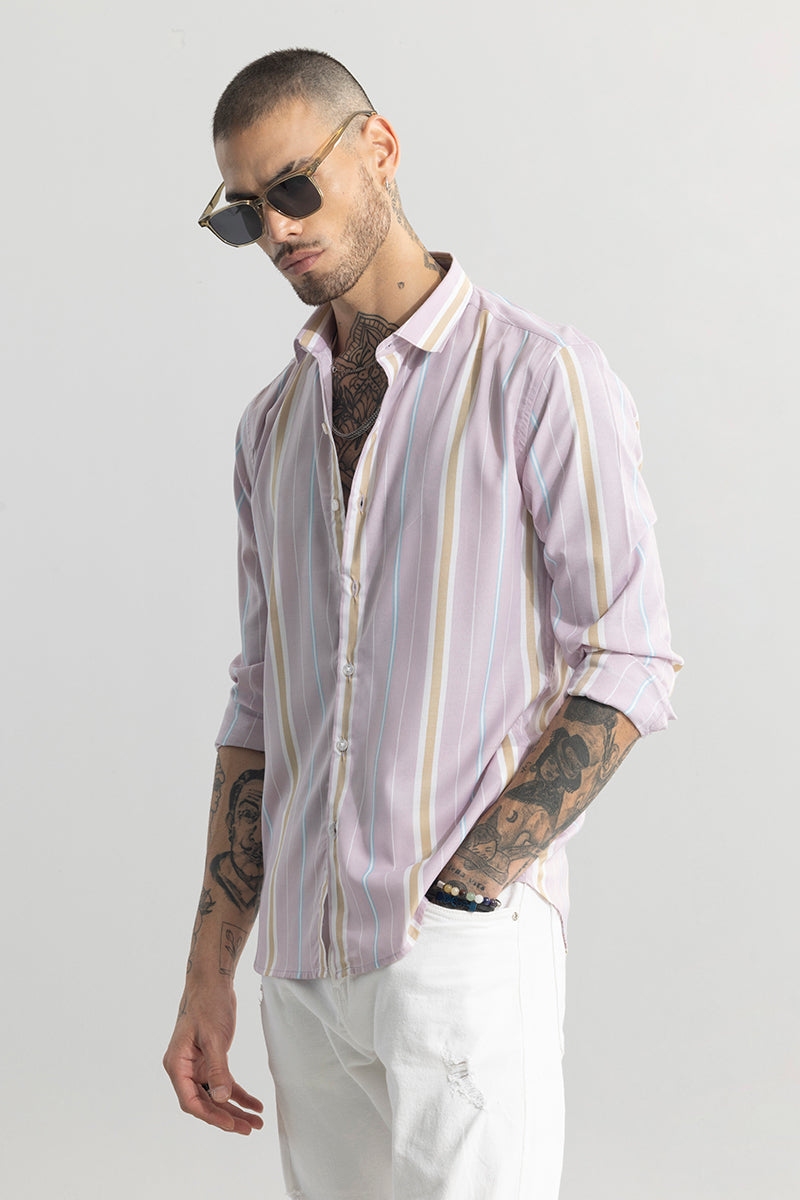 Mullti Cord Purple Stripe Shirt