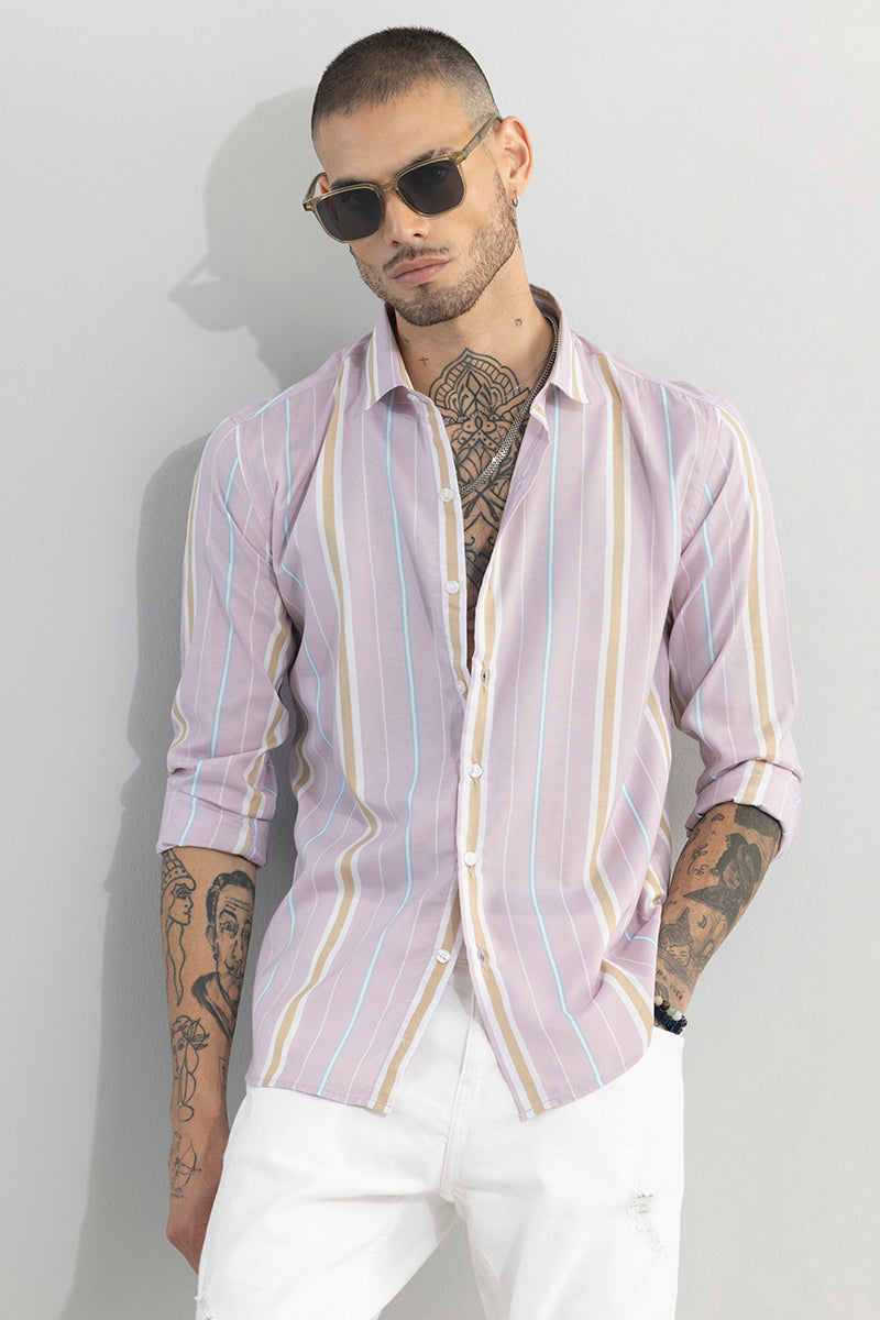 Mullti Cord Purple Stripe Shirt