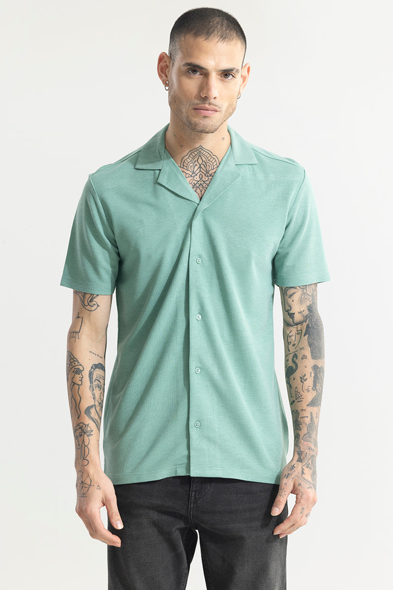 Pixel Blend Green Shirt