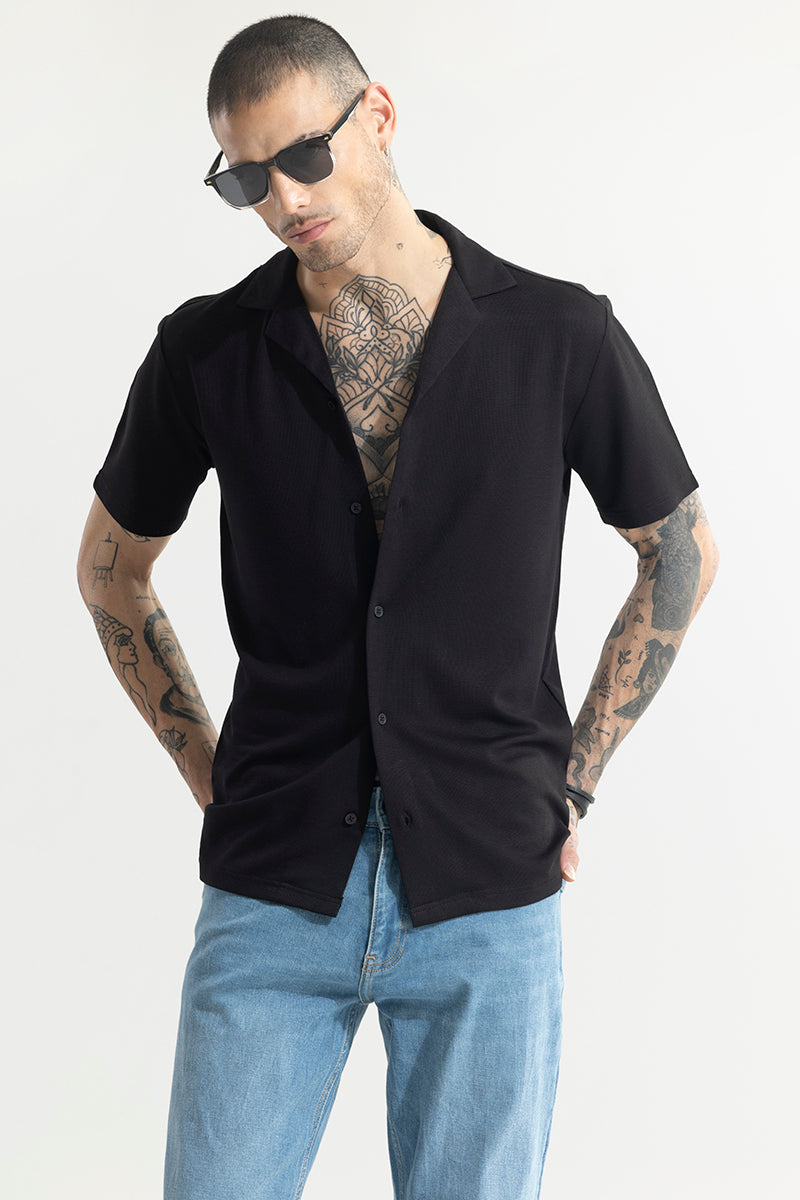 Pixel Blend Black Shirt