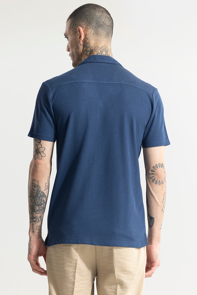 Pixel Blend Royal Blue Shirt