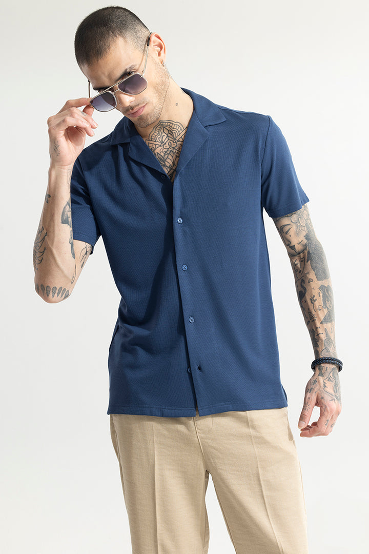 Pixel Blend Royal Blue Shirt