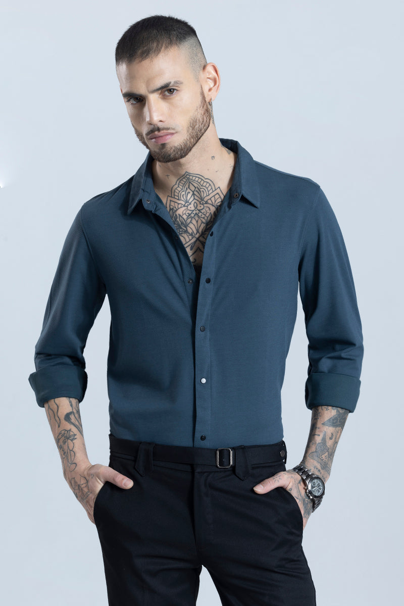 Madrigo Dark Teal Blue Shirt