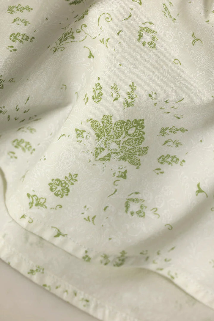 Ornament Motif Green Shirt