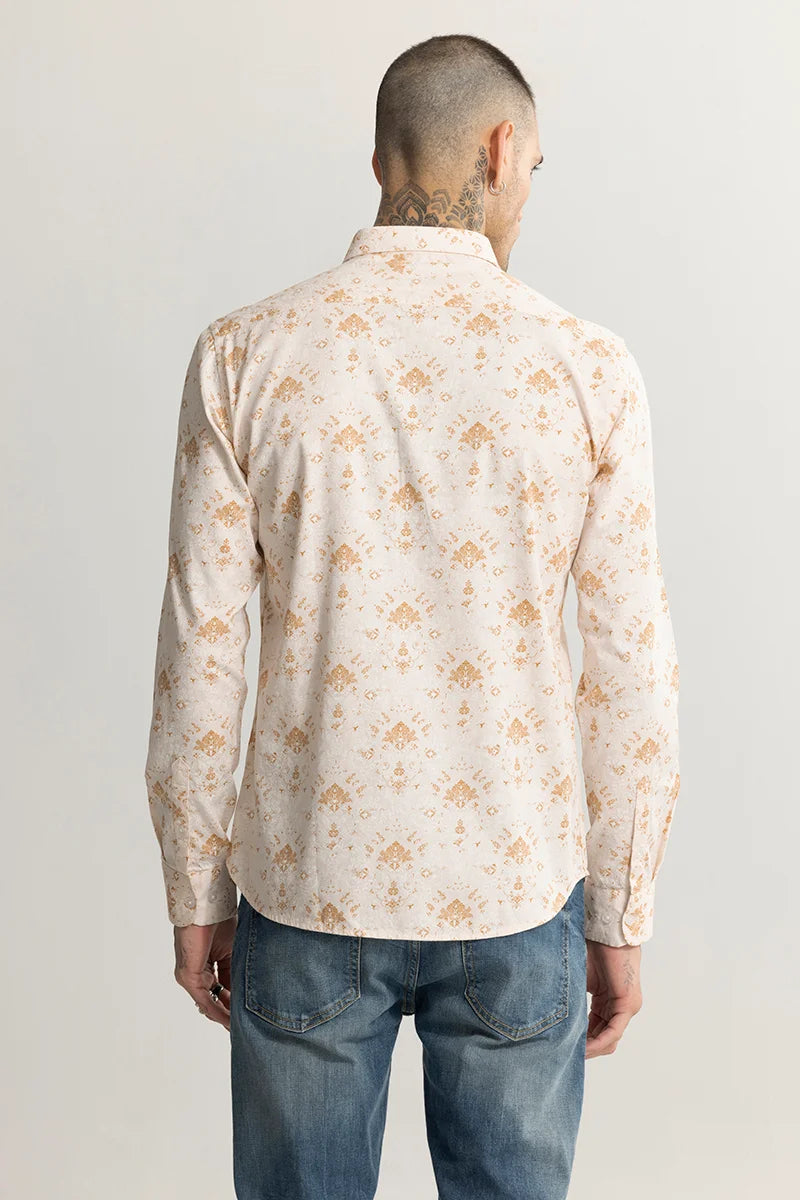 Ornament Motif Peach Shirt