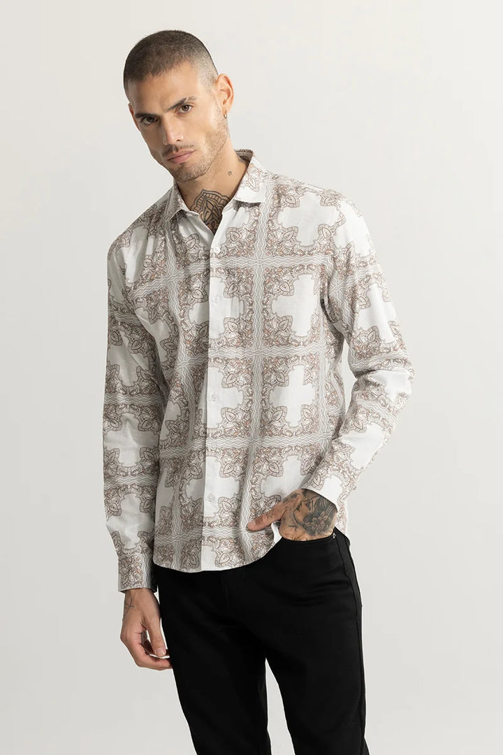 Deviate Motif Peach Shirt