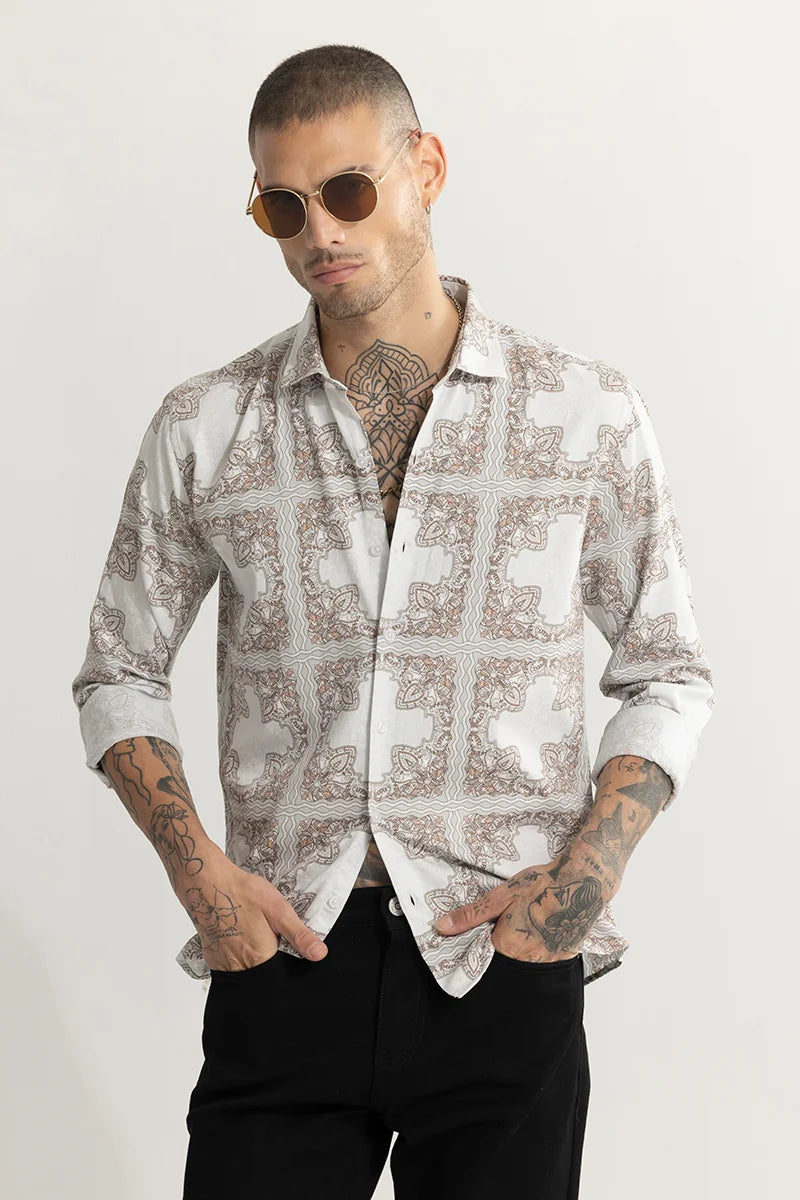 Deviate Motif Peach Shirt