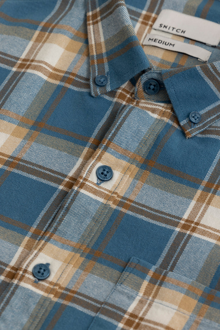 Fogey Light Blue Checks Shirt