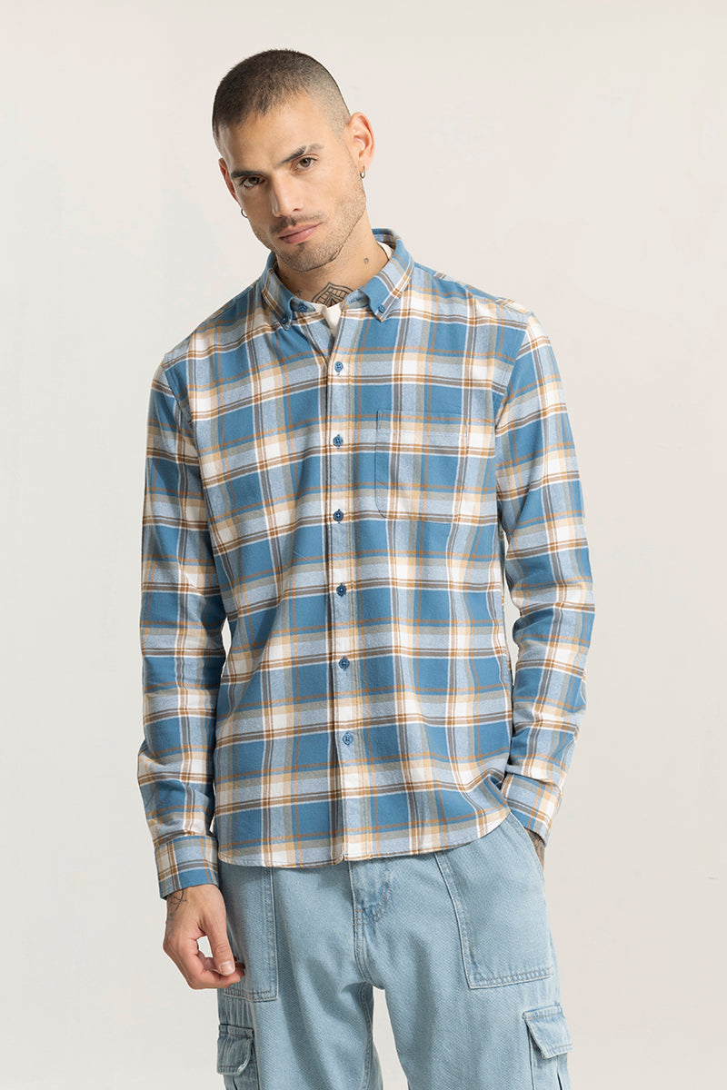 Fogey Light Blue Checks Shirt