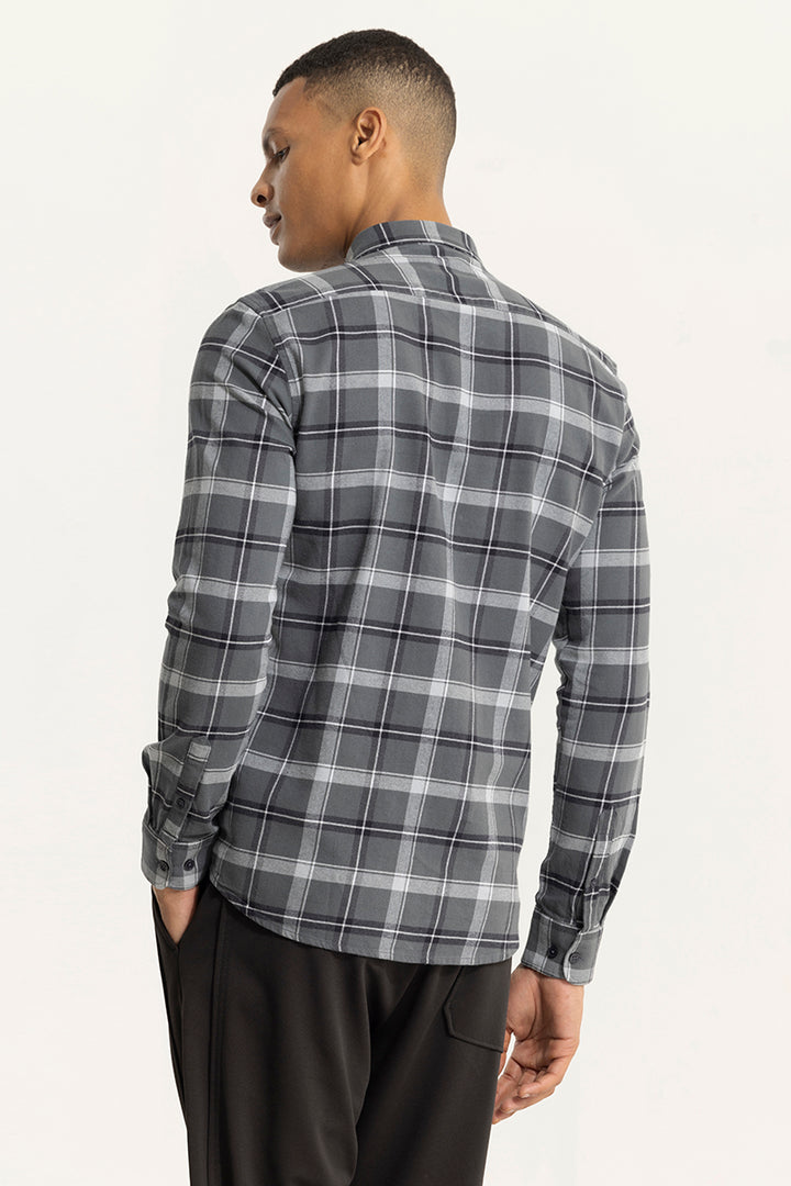 Fogey Ash Grey Checks Shirt