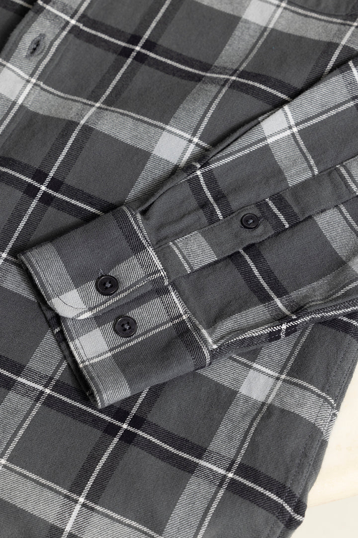 Fogey Ash Grey Checks Shirt