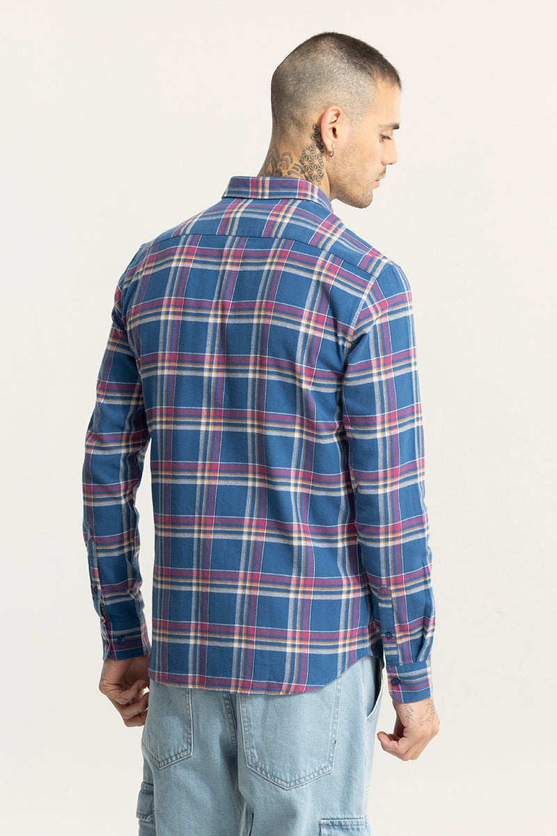 Fogey Cobalt Blue Checks Shirt