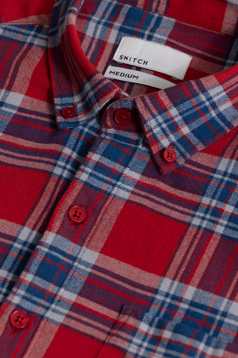 Fogey Red Checks Shirt