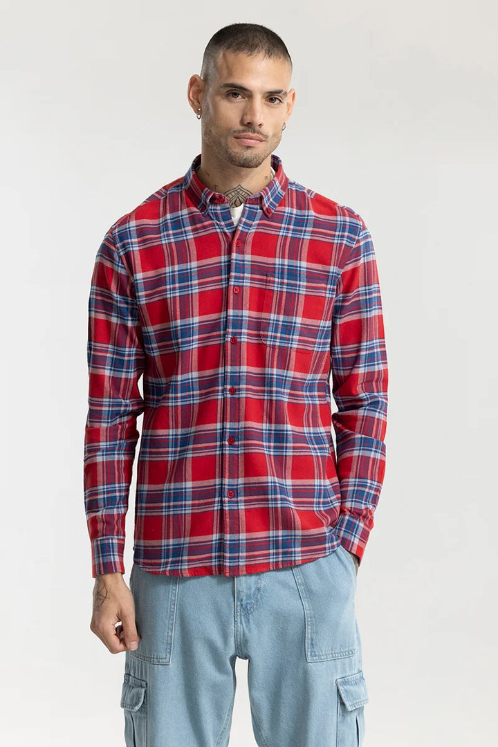 Fogey Red Checks Shirt