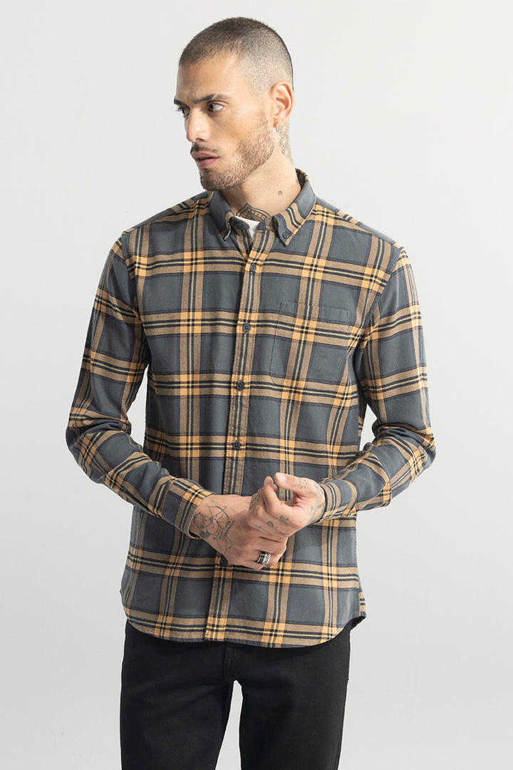 Fogey Grey Checks Shirt