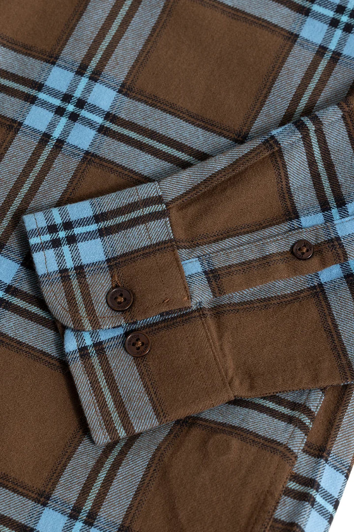 Fogey Caramel Brown Checks Shirt