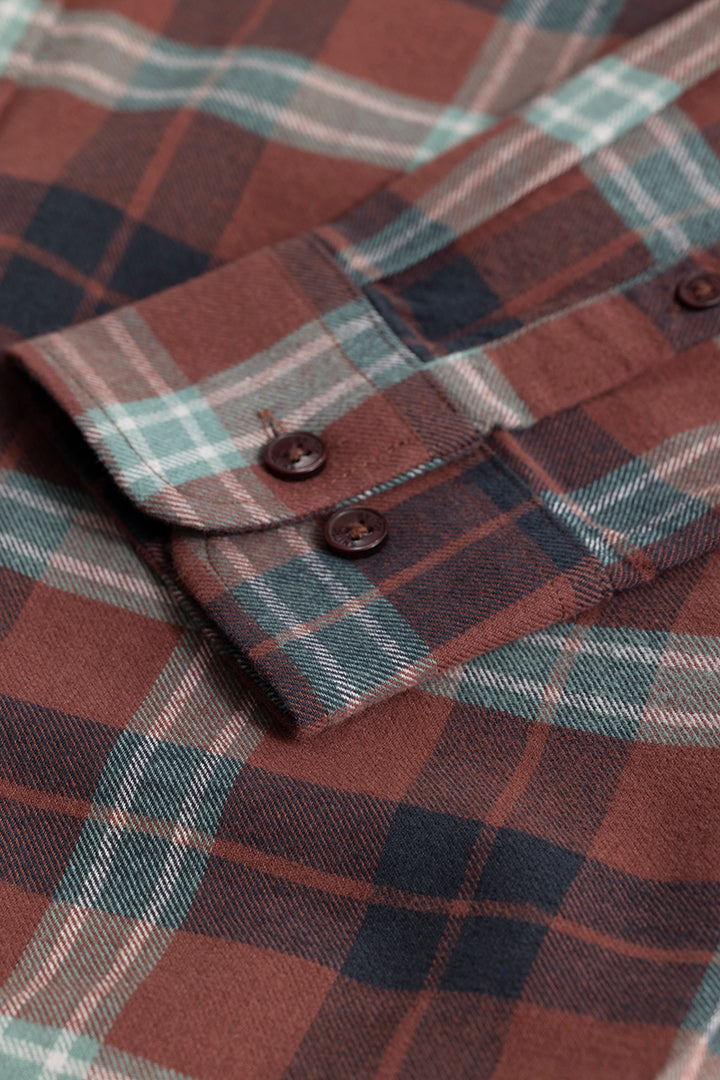 Fogey Rustic Brown Checks Shirt