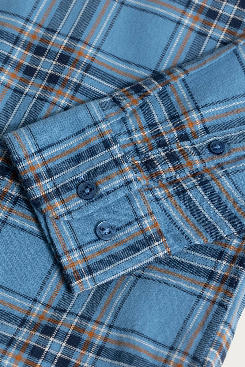 Fogey Sky Blue Checks Shirt