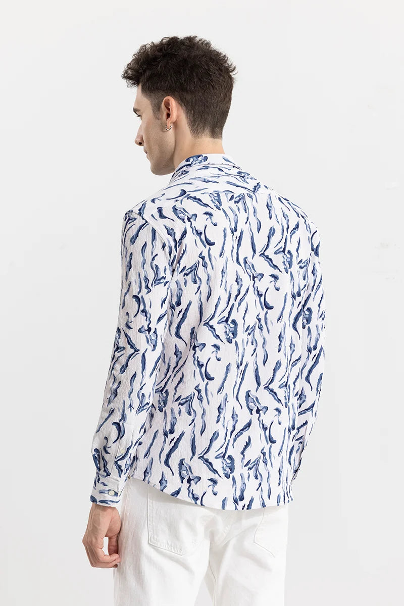 Feather Shape Blue Shirt