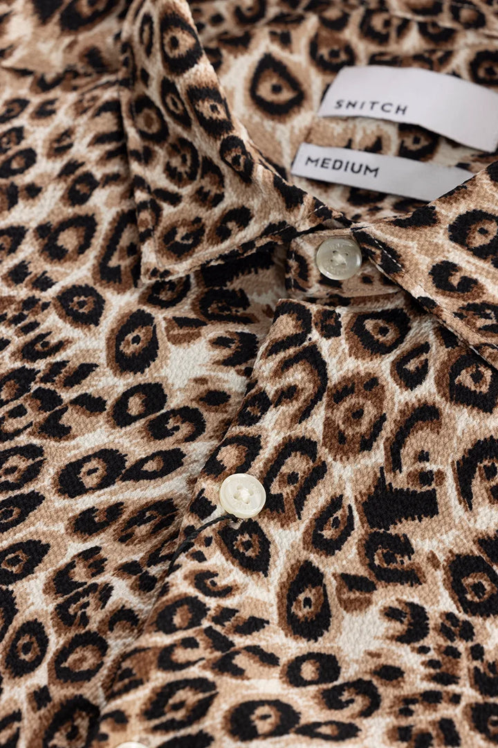 Wild Cheetah Print Brown Shirt