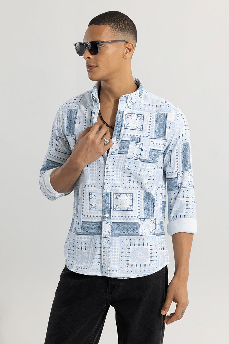 Buy Men's Artiful Blue Corduroy Shirt Online | SNITCH