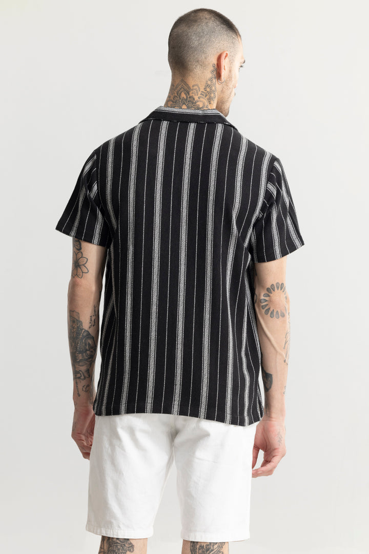 Stroke Stripe Black Shirt