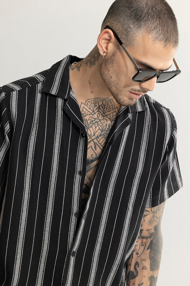 Stroke Stripe Black Shirt