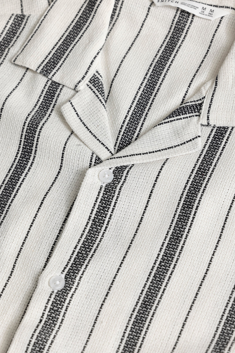 Neutral Stripe White Shirt