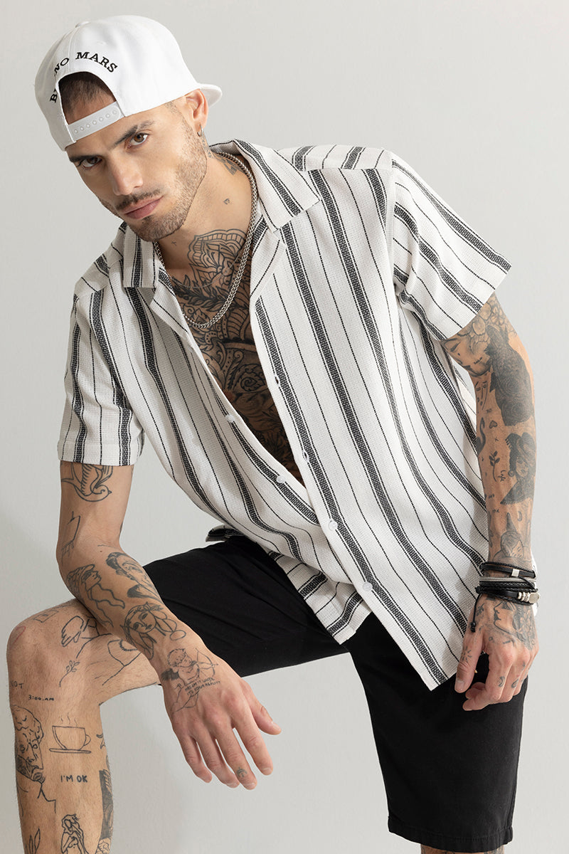 Neutral Stripe White Shirt