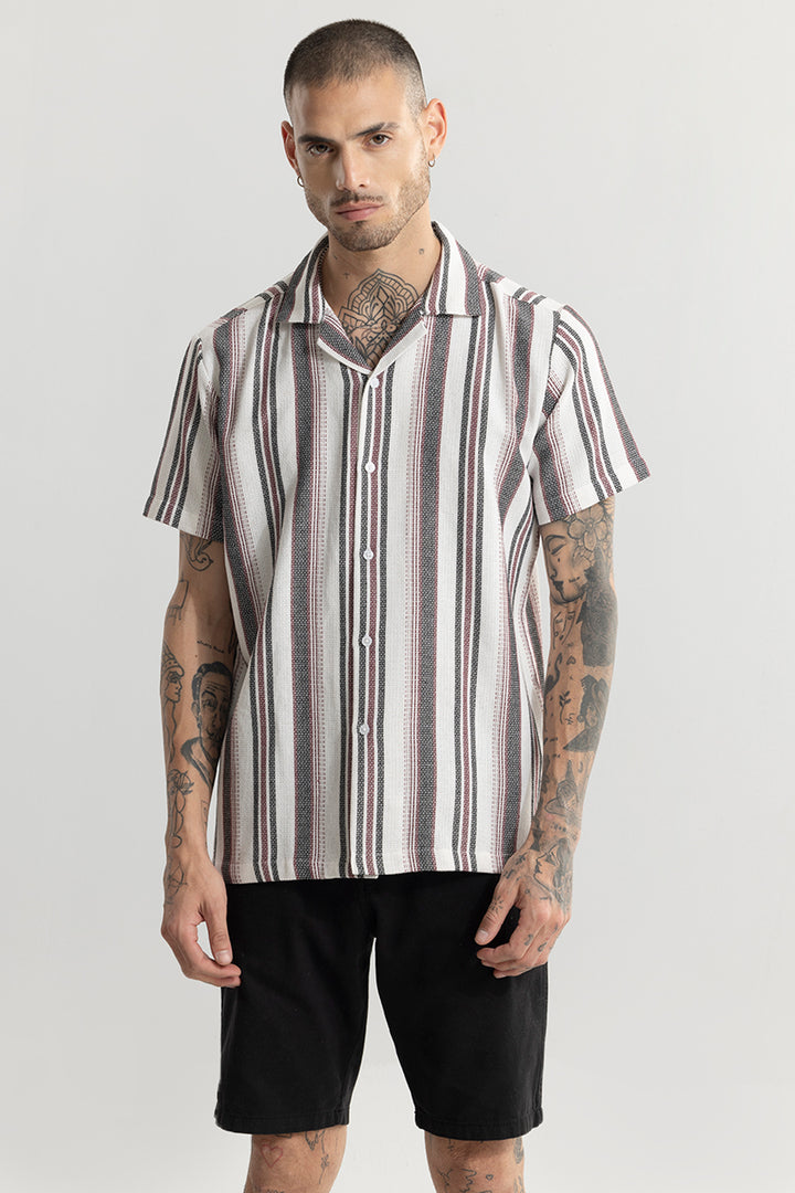 Stroke Stripe White Shirt