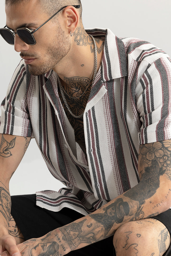 Stroke Stripe White Shirt