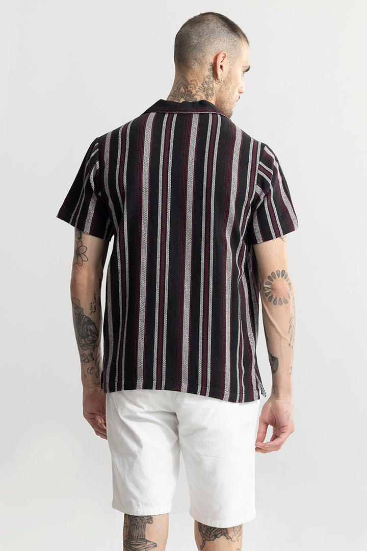 Aster Stripe Black Shirt