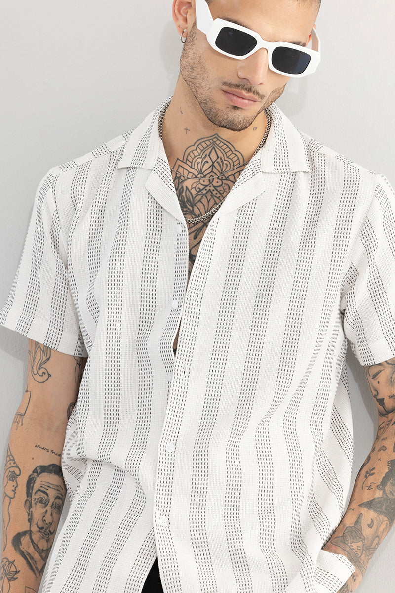 Semestral Stripe White Shirt