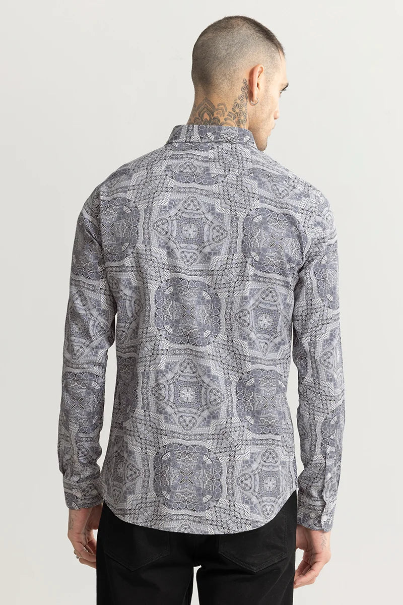 Facet Mandala Light Grey Shirt