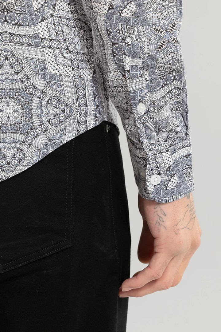 Facet Mandala Light Grey Shirt