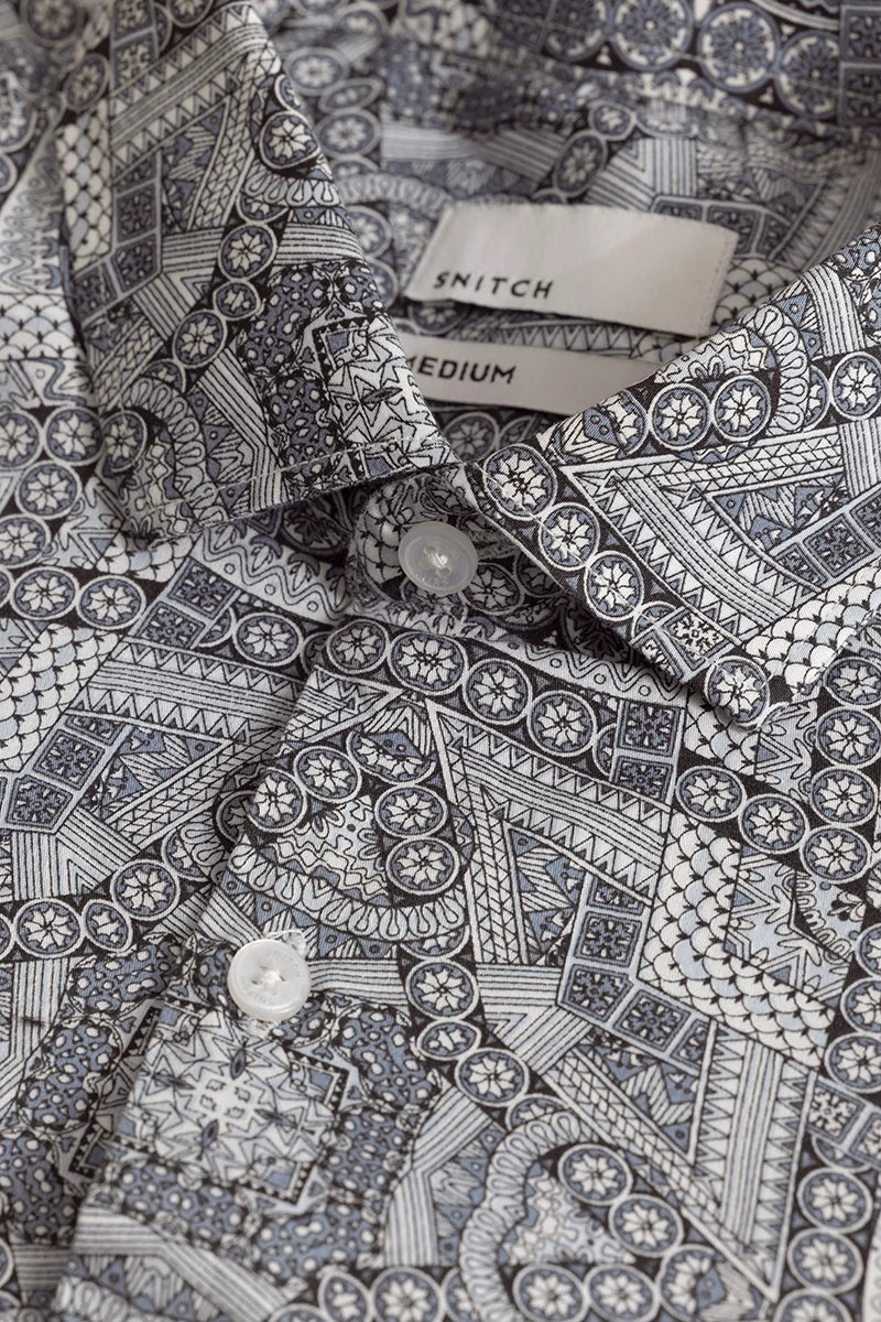 Facet Mandala Light Grey Shirt