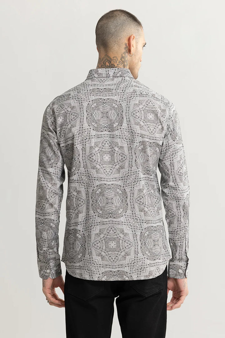 Facet Mandala Dark Grey Shirt