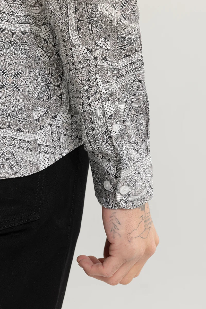 Facet Mandala Dark Grey Shirt