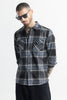 Grid Hatch Grey Checks Shirt