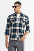 Grid Hatch Jet Black Checks Shirt