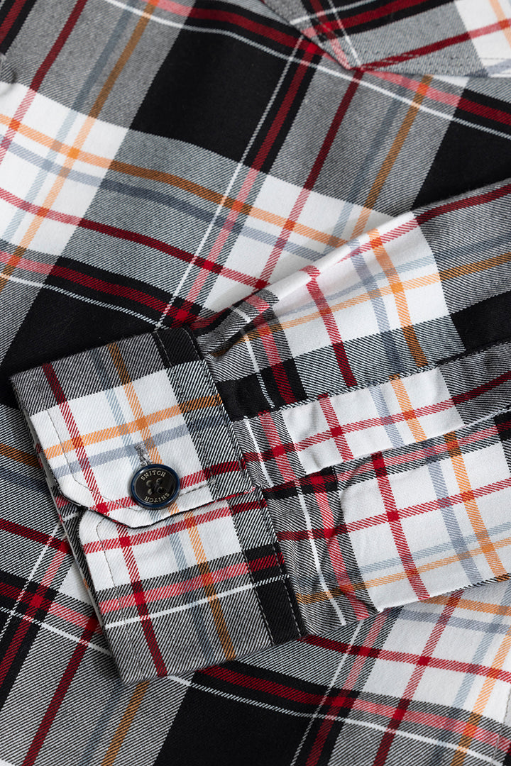 Grid Hatch Fog Grey Checks Shirt