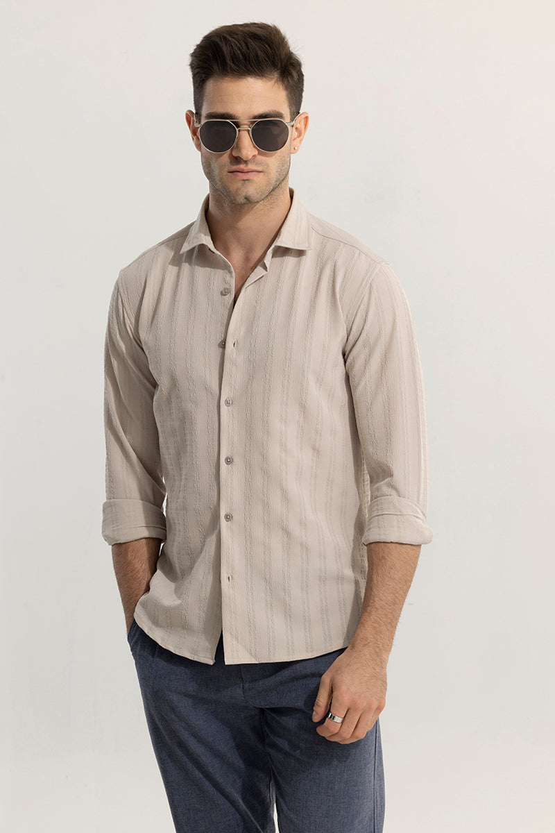 Stripy Beige Shirt