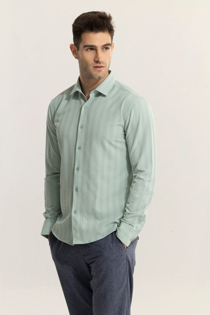 Stripy Turquoise Blue Shirt