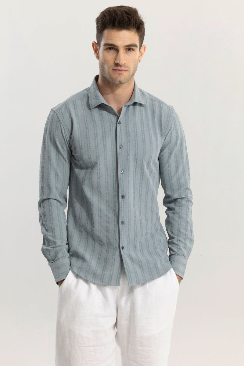 Stripy Light Grey Shirt