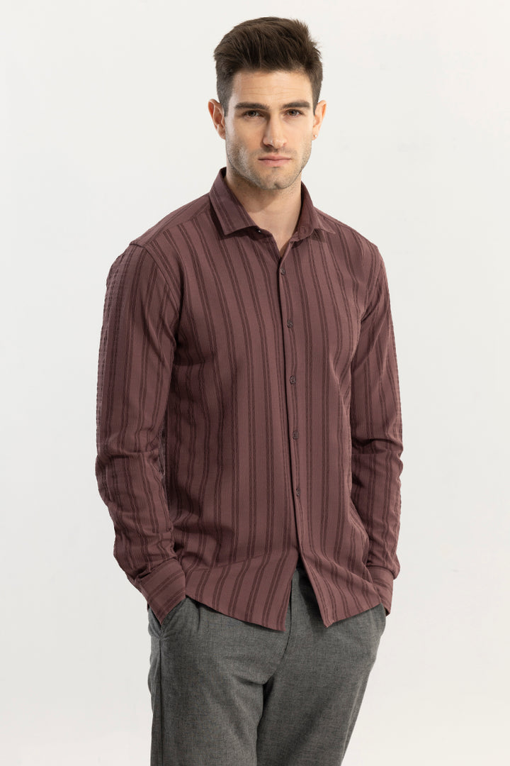 Stripy Maroon Shirt