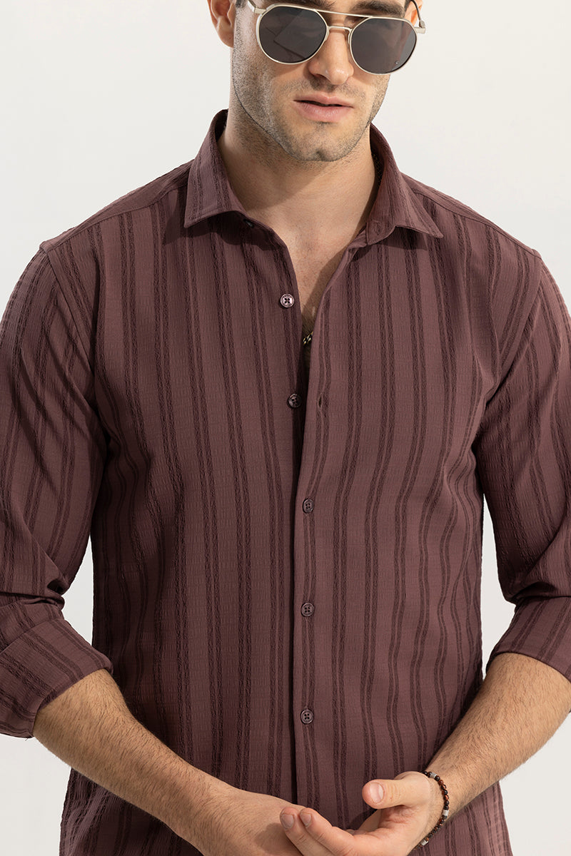 Stripy Maroon Shirt